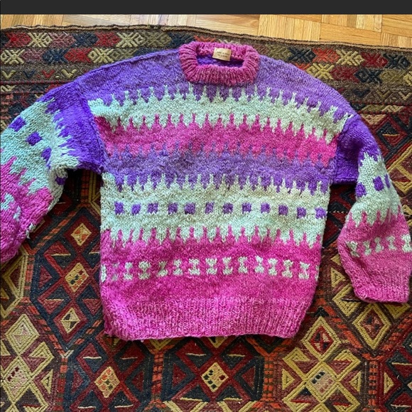 Sweaters - Handmade in Chile slouchy oversized chunky hippie sweater wool jumper